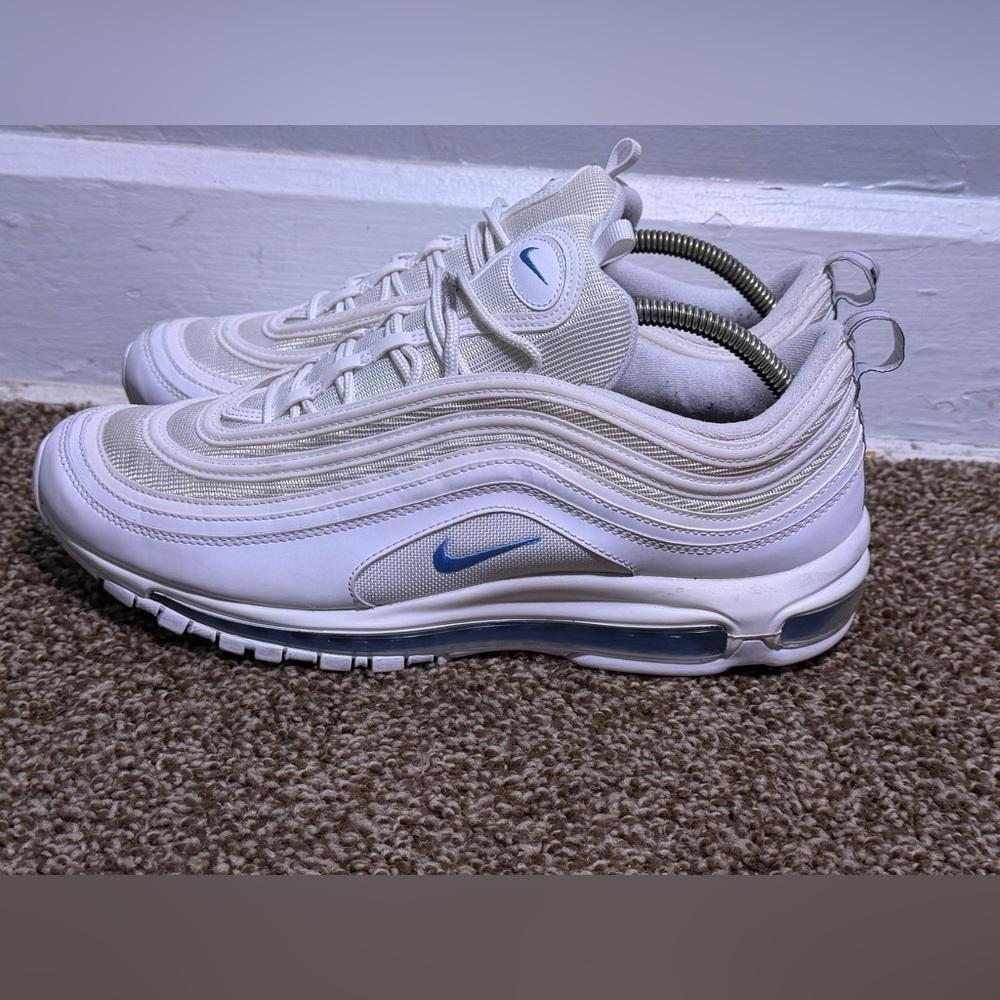 Nike Air Max 97 By You White Marina Blue DJ3181-991 Men's Size 13 - Picture 5 of 11